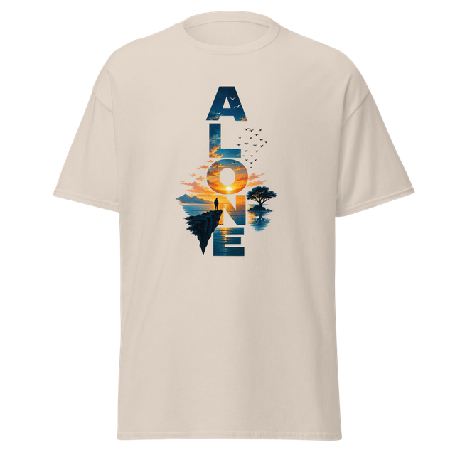 Alone Sunset Landscape Graphic T-Shirt Cotton Tee