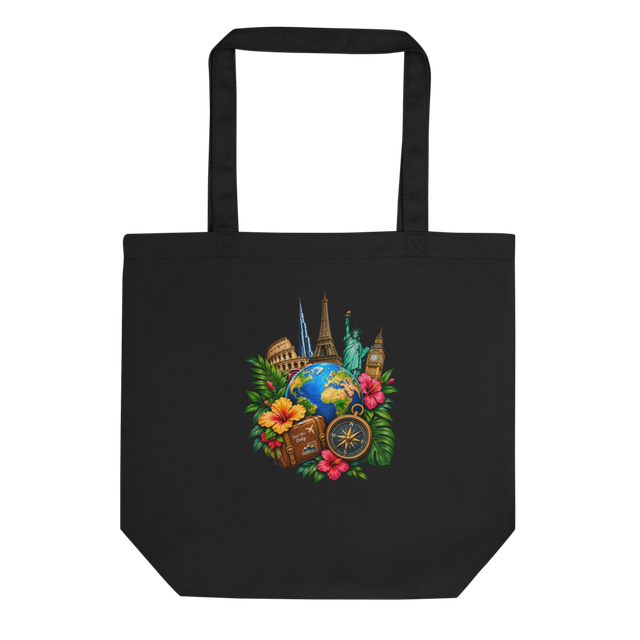 World Travel Landmarks Eco Tote Bag Aesthetic Gift