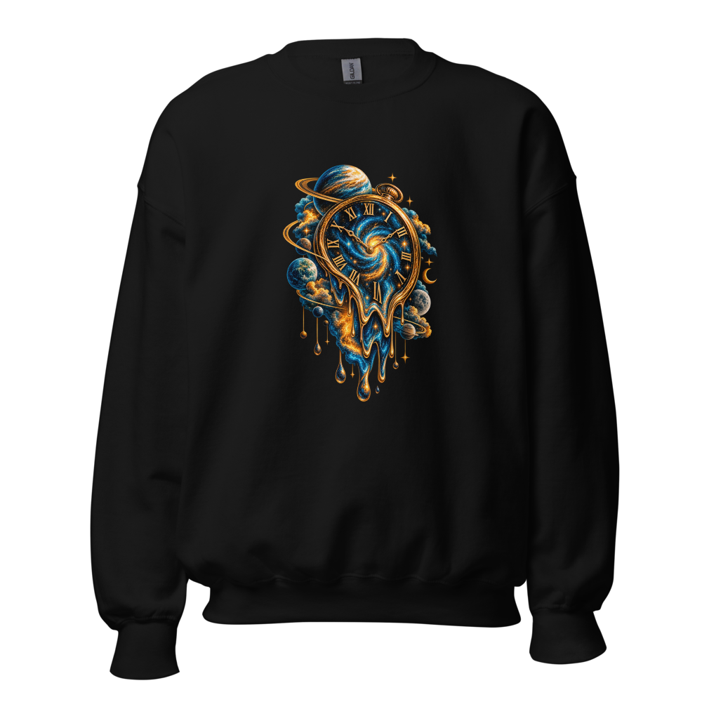 Unisex Galaxy Clock Art Sweatshirt