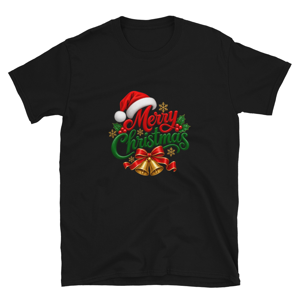 Merry Christmas Black Tee | Holiday T-Shirt