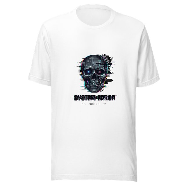 System Error Glitch Skull T-Shirt