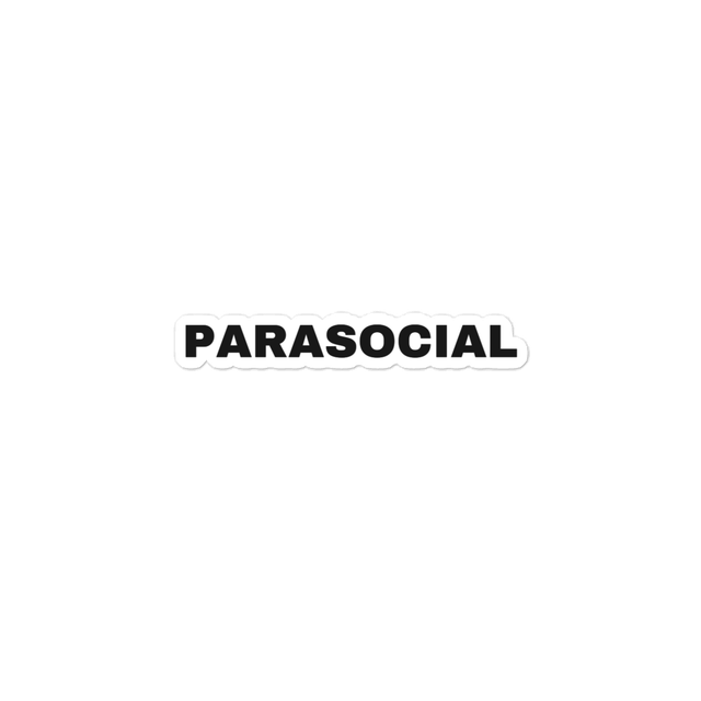 Parasocial Bold Wordmark Sticker