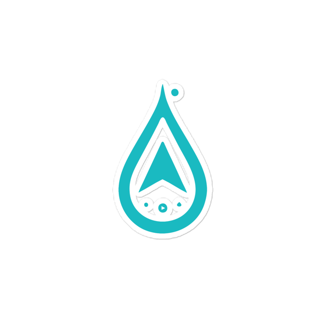 Teal Drop Sticker