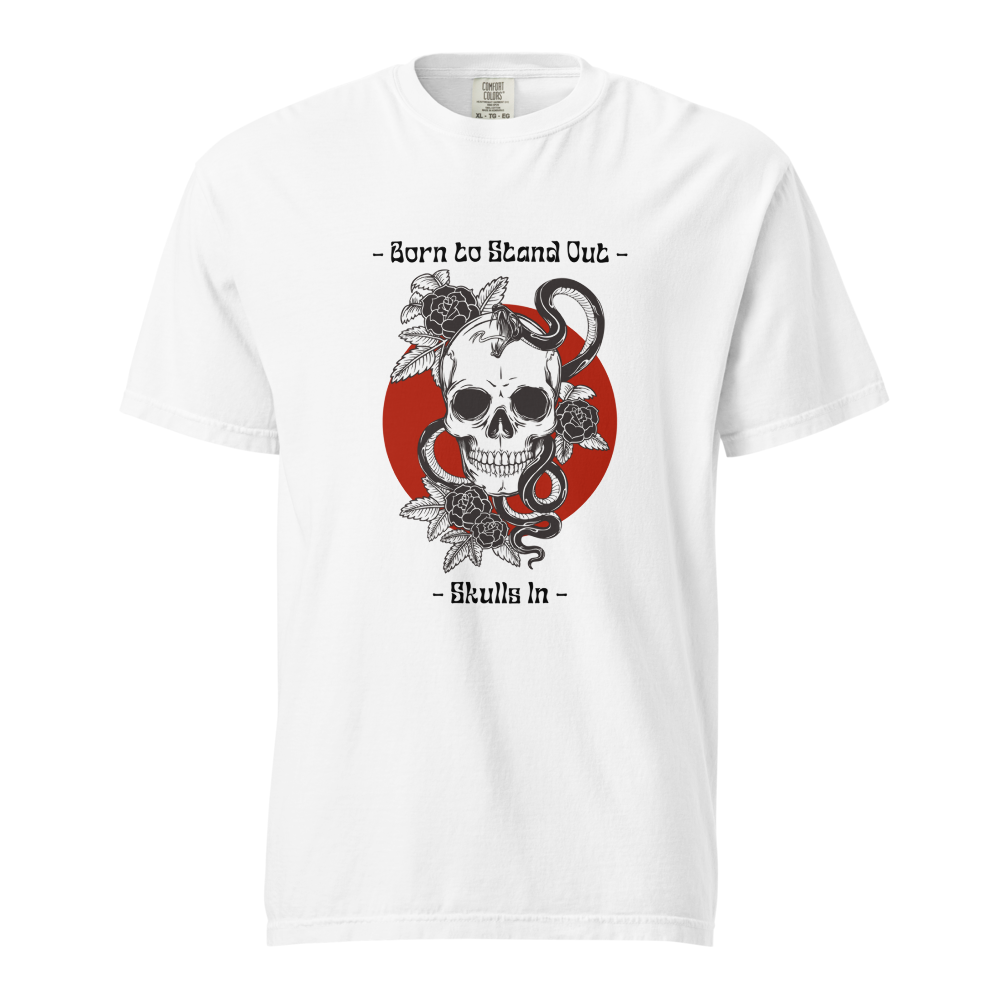  skull, snake, and red sun graphic 