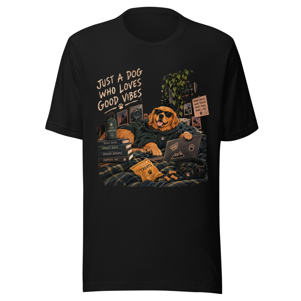 Just A Dog Who Loves Good Vibes - Cozy Golden Retr