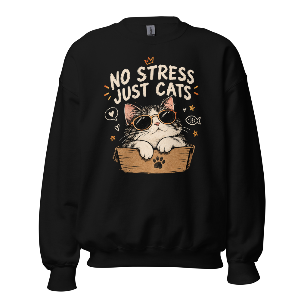 No Stress Just Cats - Cool Sunglasses Cat in Box