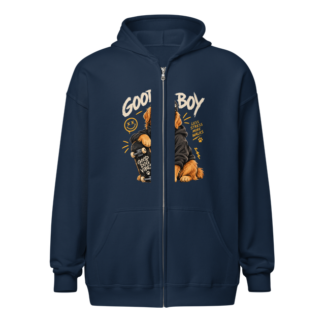 Good Boy Skater Dog - Cool Golden Retriever Hoodie