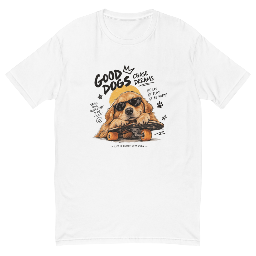 Good Dogs Chase Dreams - Skater Golden Retriever 