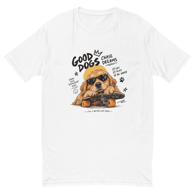 Good Dogs Chase Dreams - Skater Golden Retriever