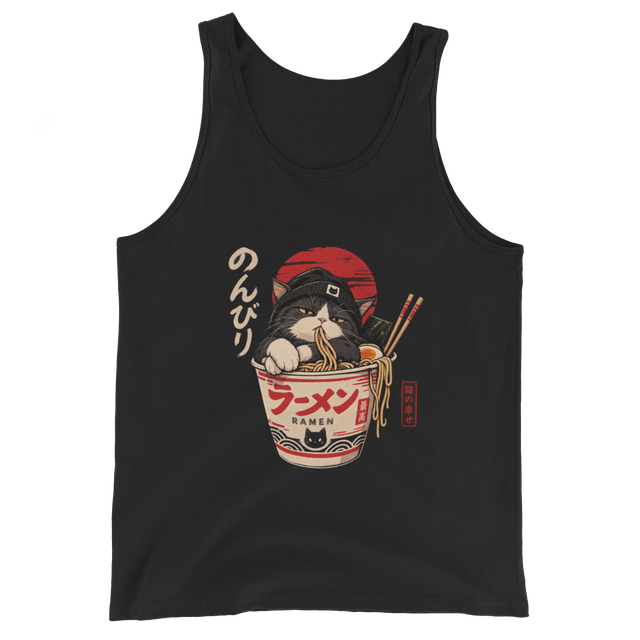 Japanese Cup Noodle Ramen Cat - Tuxedo Cat Beanie