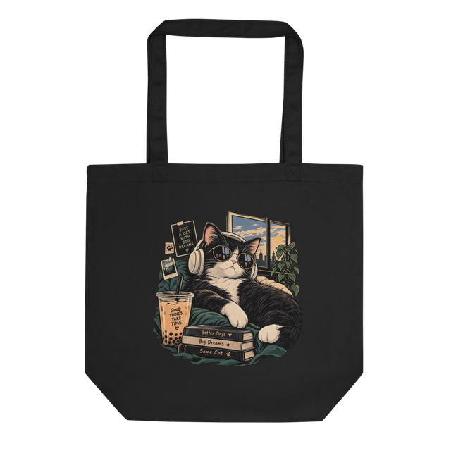 Just A Cat With Big Dreams - Lo-Fi Tuxedo Cat Boba