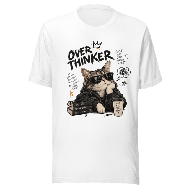 Overthinker Cool Cat - Big Dreams Coffee & Books