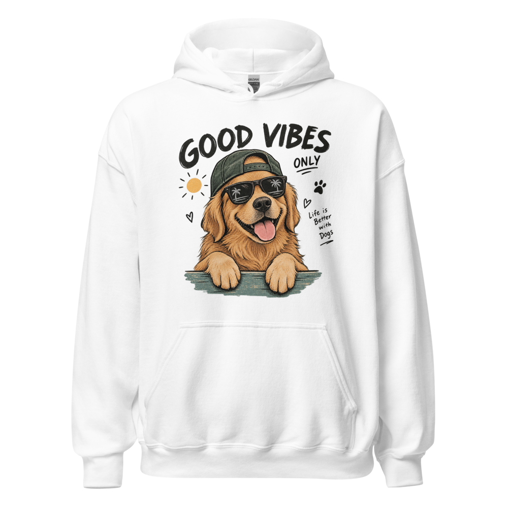 Good Vibes Only - Cool Golden Retriever Beach Dog
