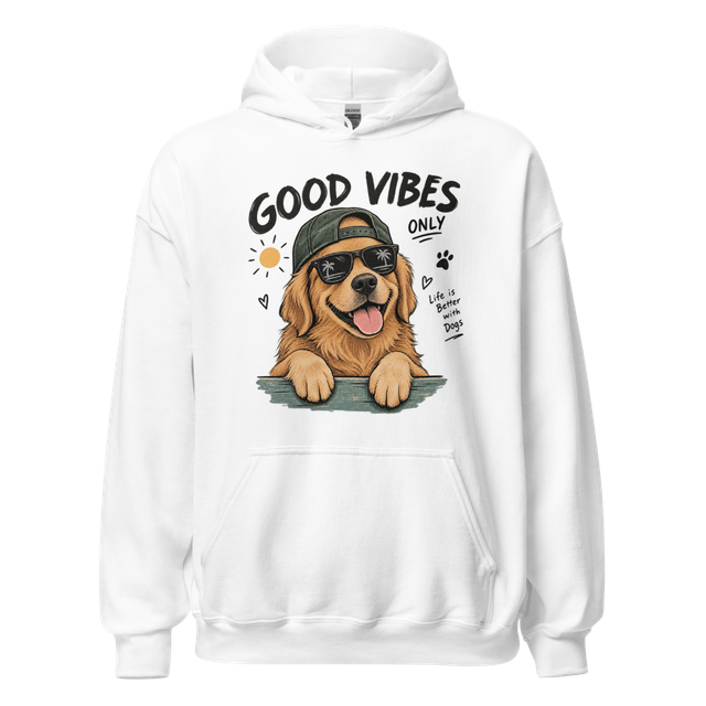 Good Vibes Only - Cool Golden Retriever Beach Dog