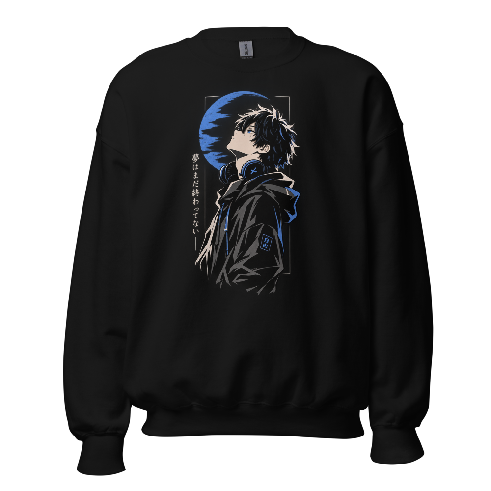 Anime Boy Headphones - Blue Moon Aesthetic Urban 