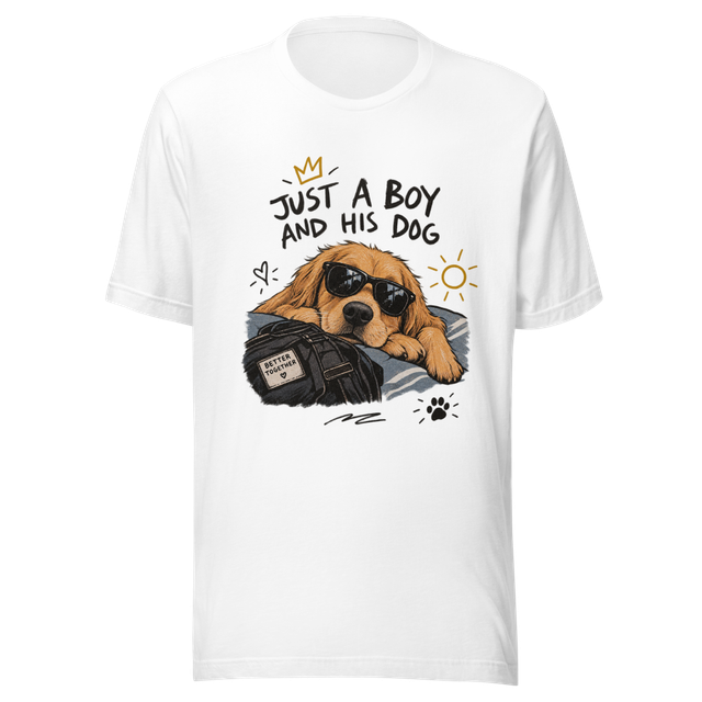 Just A Boy And His Dog - Cool Sunglasses