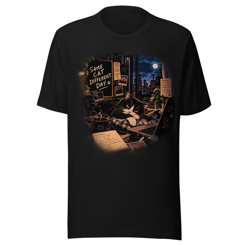 Same Cat Different Day - Cozy Night Sky Lo-Fi Tuxe