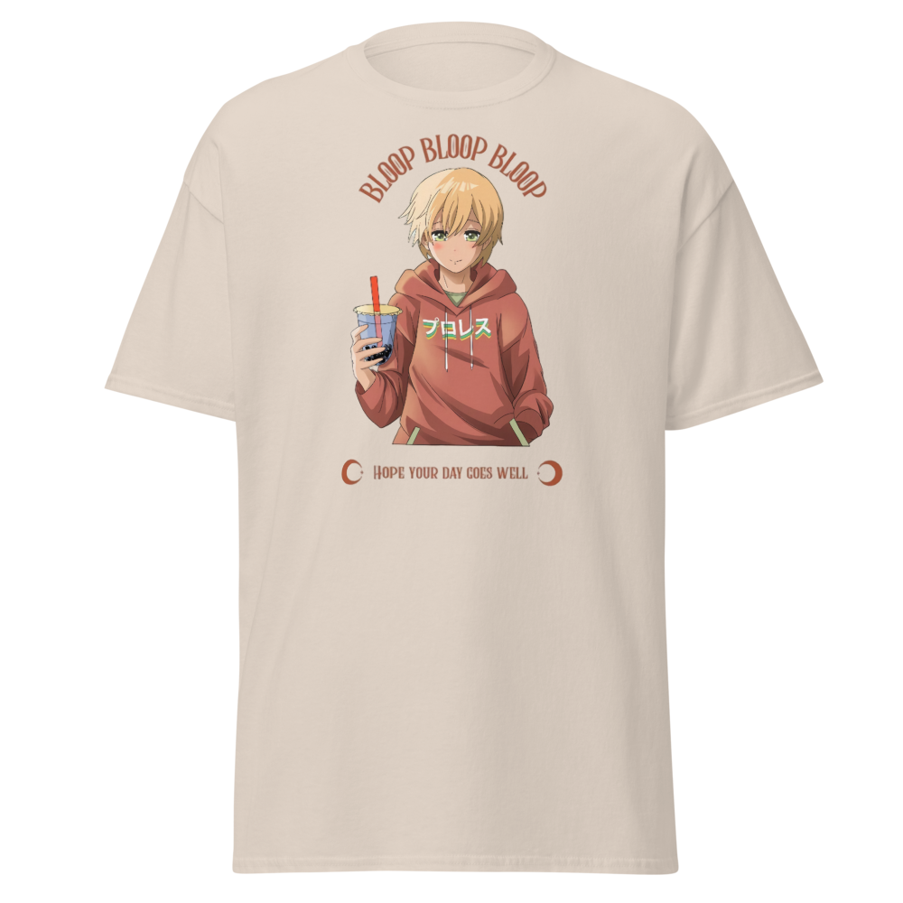 Bloop Bloop Bloop - Anime Boy Drinking Boba Tea