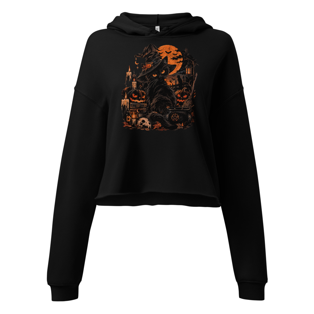 Halloween Witch Black Cat - Jack O Lantern Full Mo