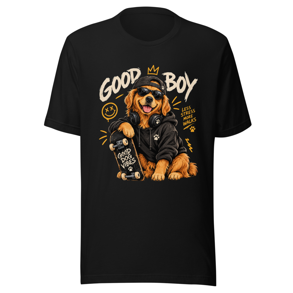 Good Boy Skater Dog - Cool Golden Retriever Hoodie