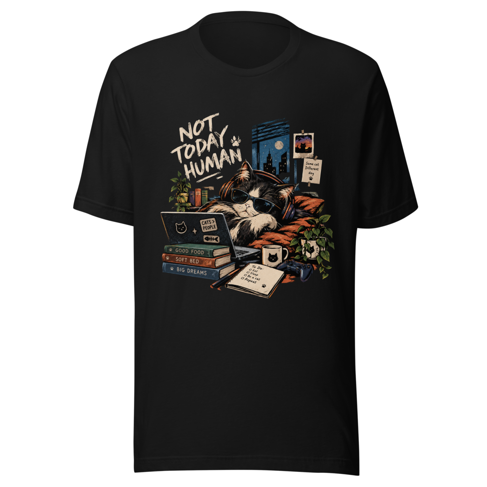 Not Today Human - Cool Tuxedo Cat Laptop Gamer Str