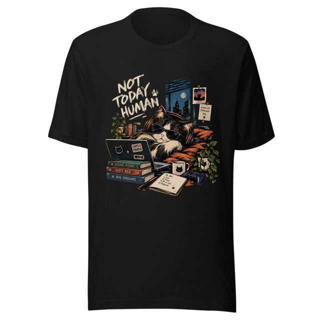 Not Today Human - Cool Tuxedo Cat Laptop Gamer Str