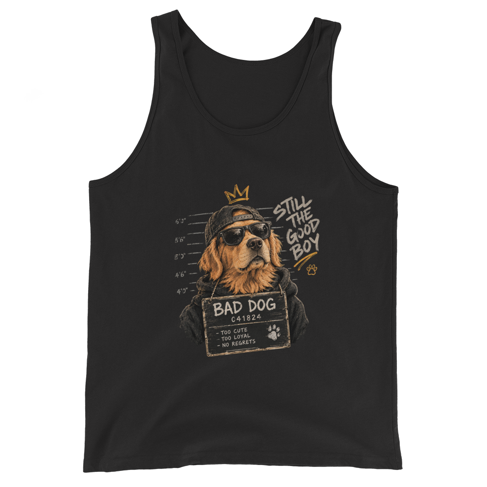 Still The Good Boy - Mugshot Golden Retriever 