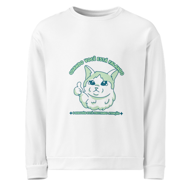 Funny Crying Cat Thumbs Up Meme - Portuguese Quote