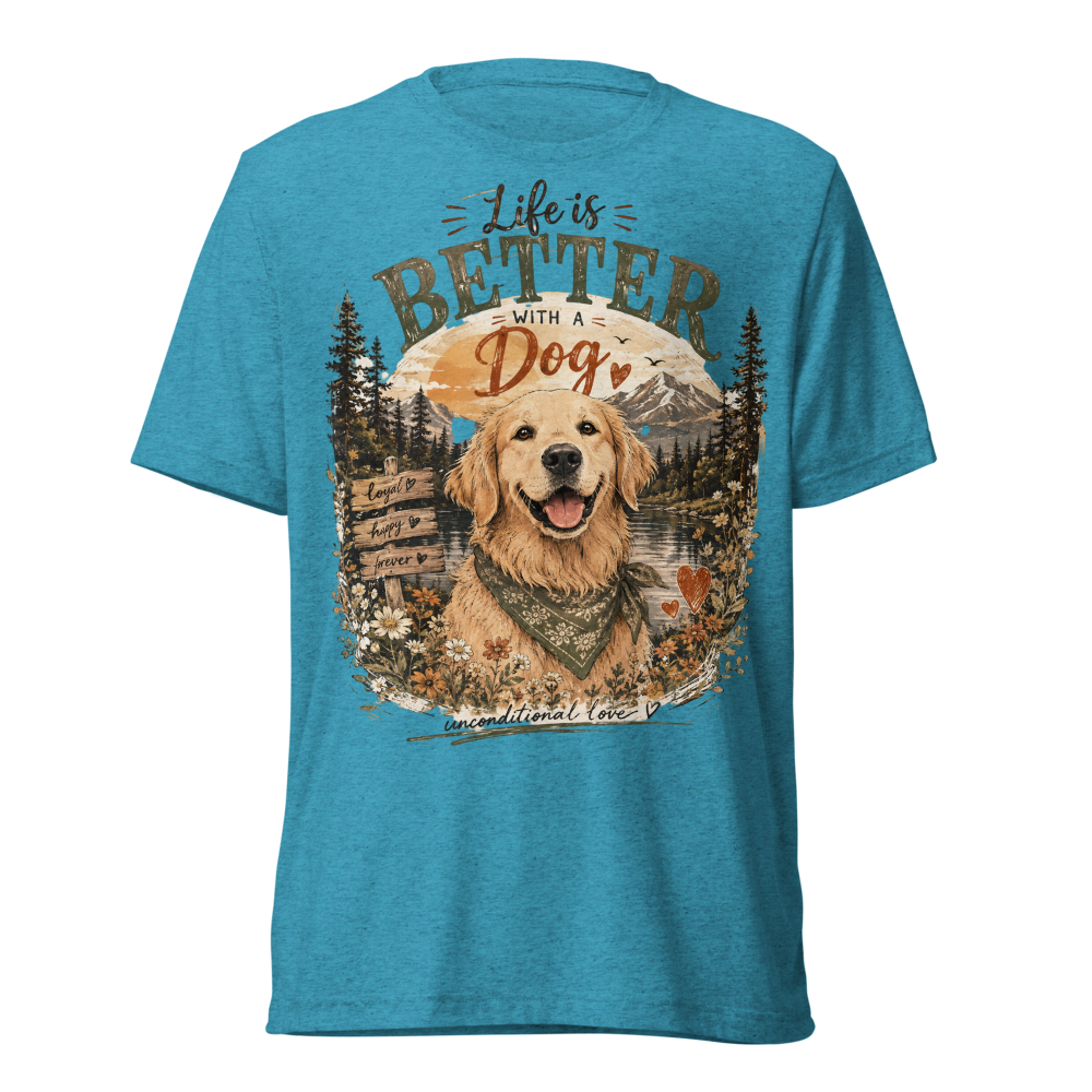Life Is Better With A Dog - Golden Retriever Hikin