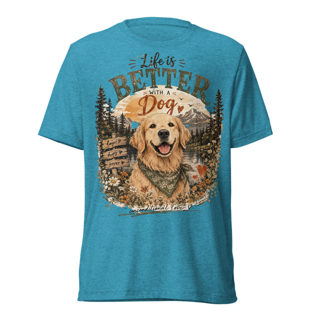 Life Is Better With A Dog - Golden Retriever Hikin