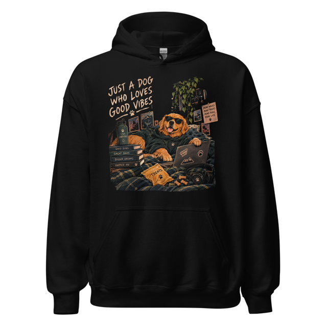 Just A Dog Who Loves Good Vibes - Cozy Golden Retr