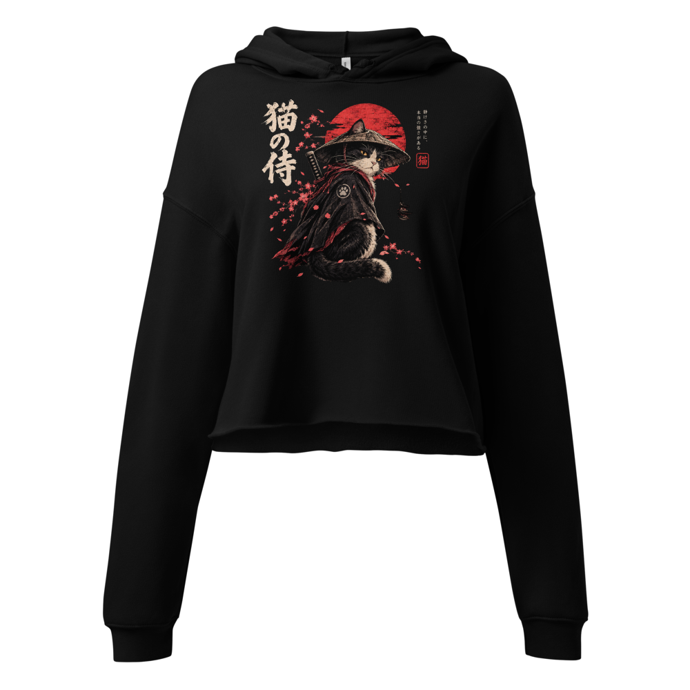 Japanese Samurai Cat - Tuxedo Cat Katana Cherry Bl
