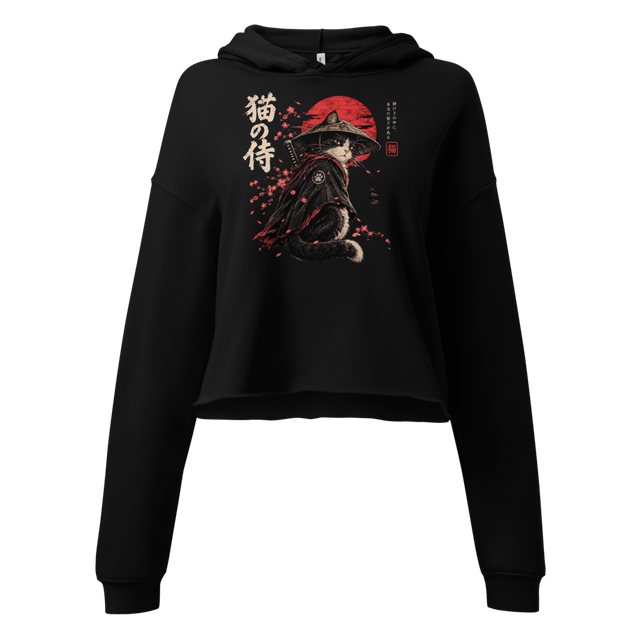Japanese Samurai Cat - Tuxedo Cat Katana Cherry Bl