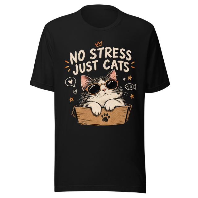 No Stress Just Cats - Cool Sunglasses Cat in Box