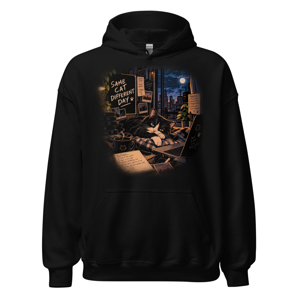 Same Cat Different Day - Cozy Night Sky Lo-Fi Tuxe