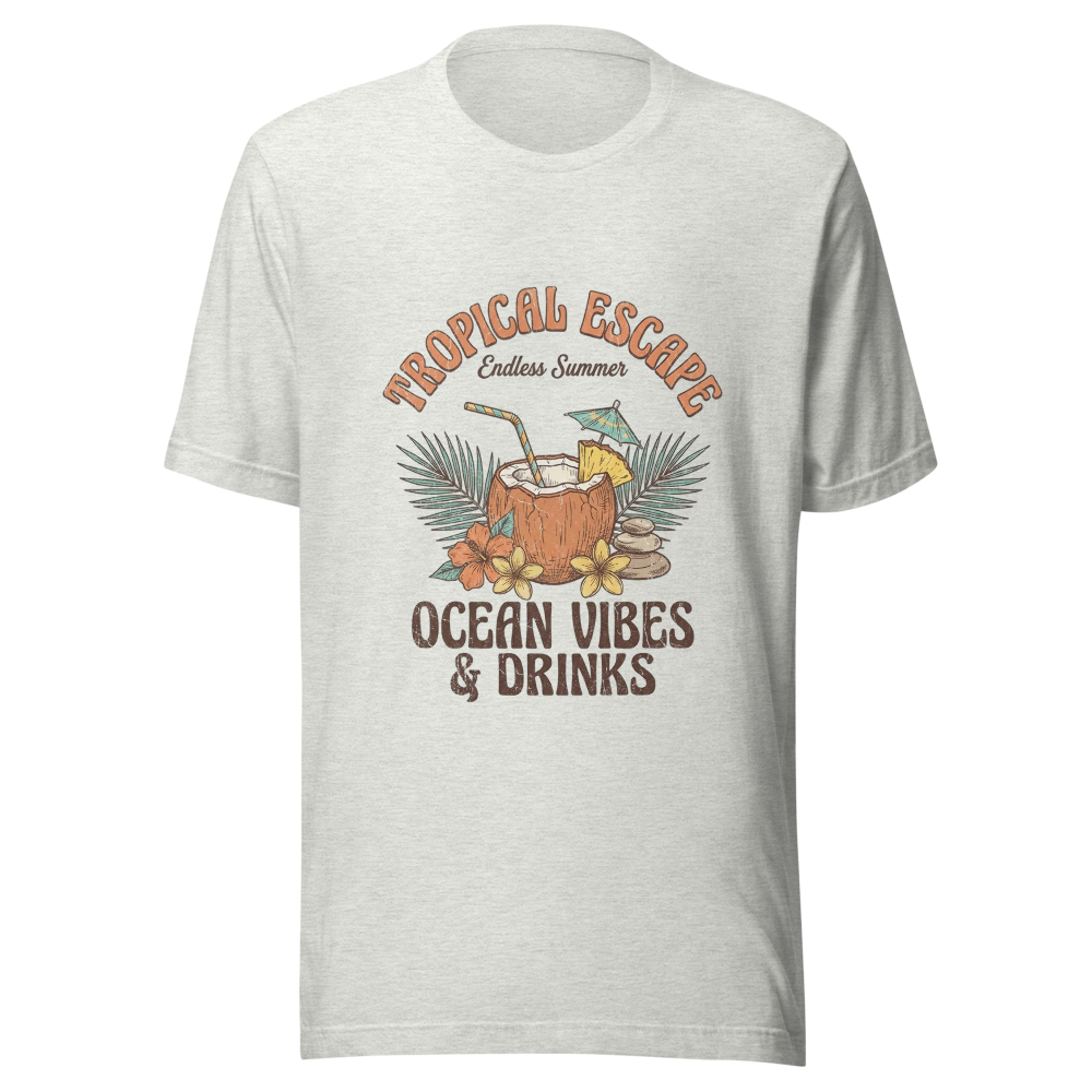 Retro Tropical Escape Summer T-Shirt