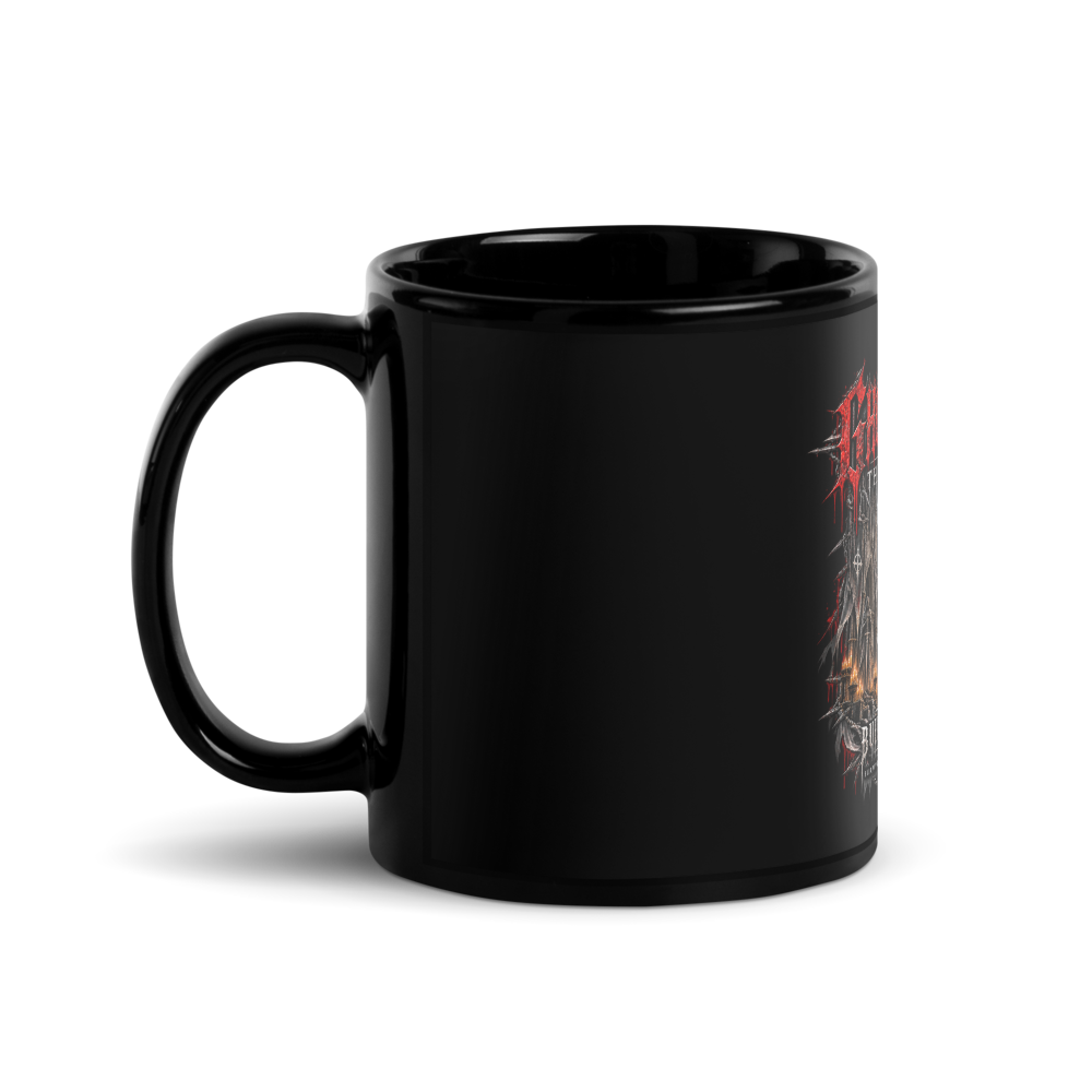 Black GHOST-WEAR Cathedral Black Glossy Mug  
