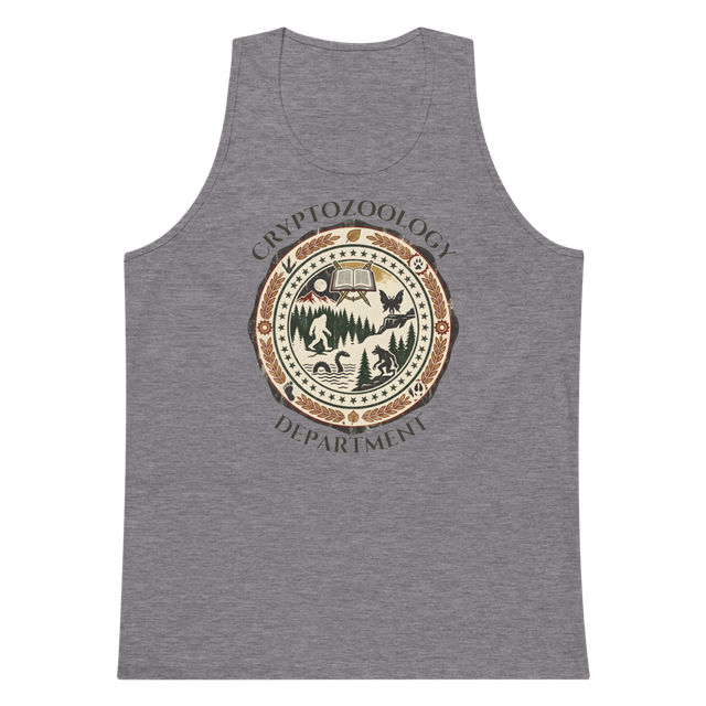 Cryptozoology Dept tank top - dark text