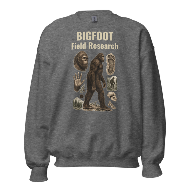 Bigfoot Field Research sweatshirt light text