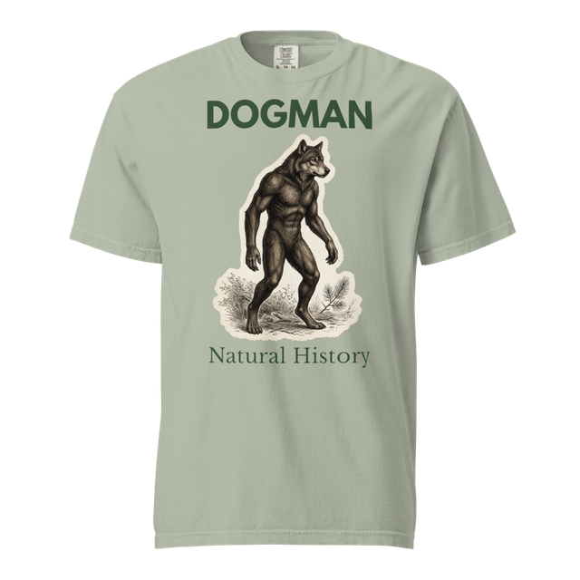 Dogman Natural History t-shirt dark text