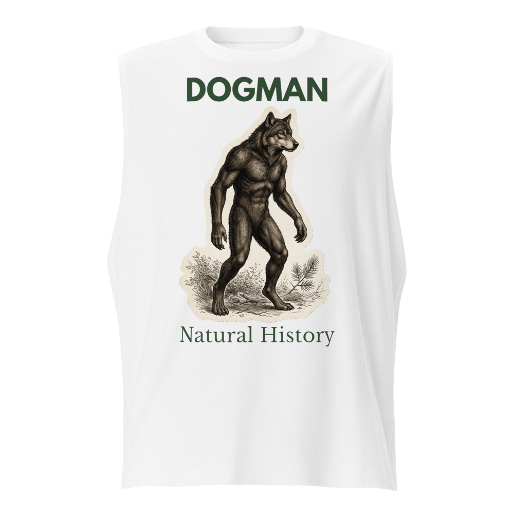 Dogman Natural History muscle shirt dark text