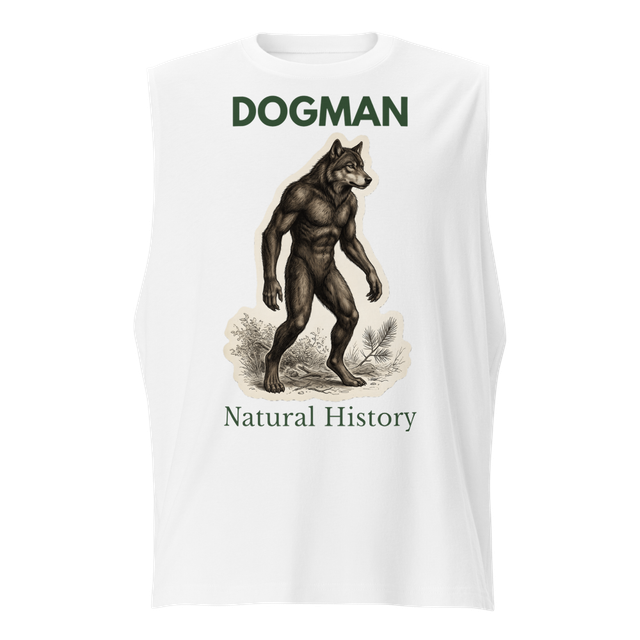 Dogman Natural History muscle shirt dark text