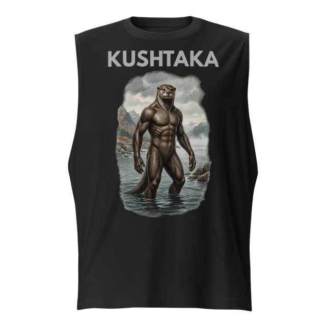 Kushtaka muscle shirt light text