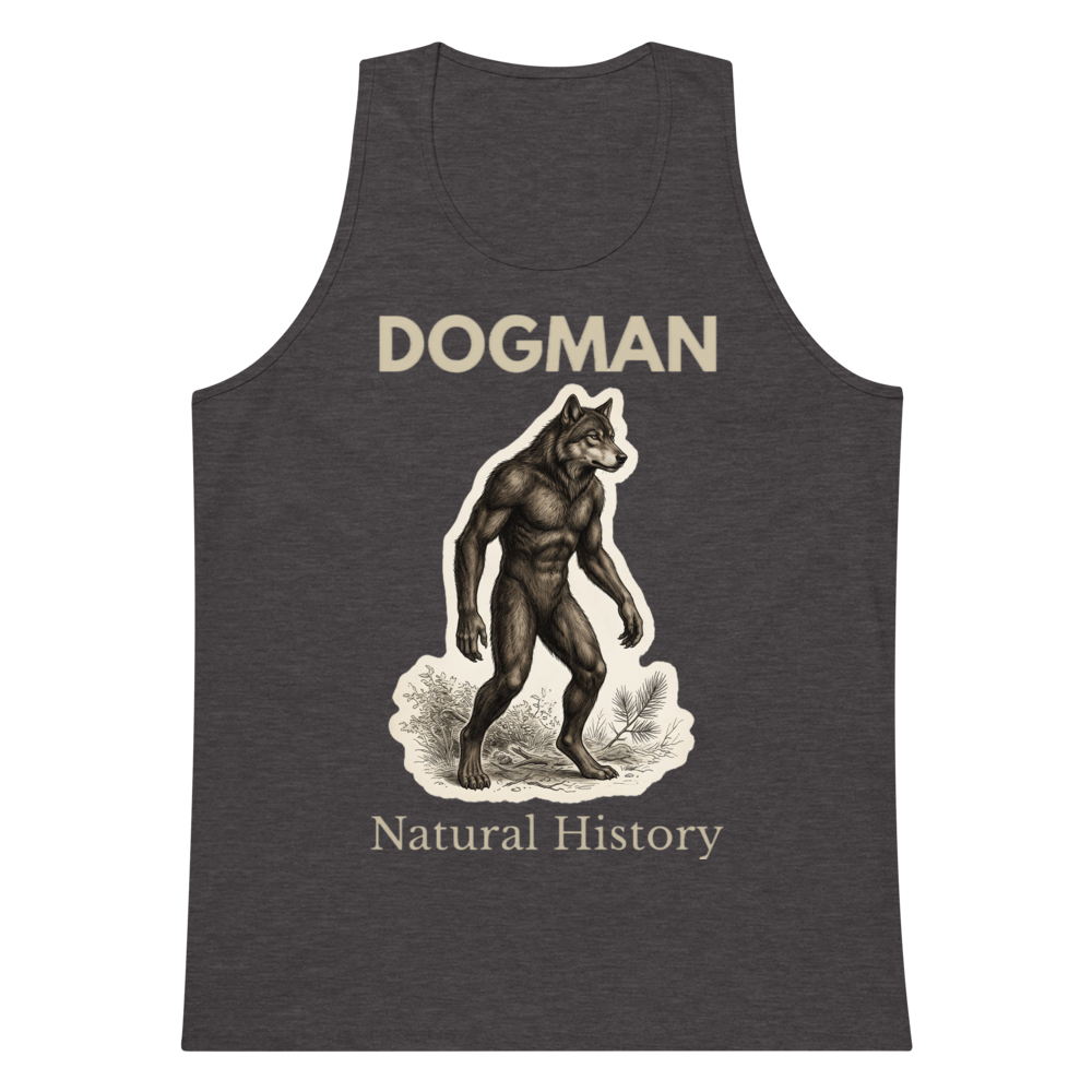 Dogman Natural History tank top light text
