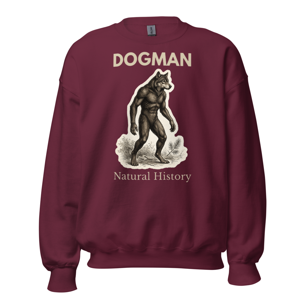 Dogman Natural History sweatshirt light text