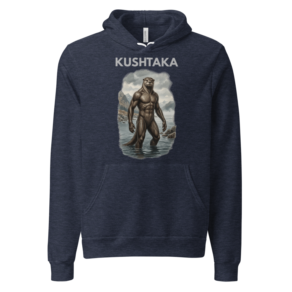 Kushtaka hoodie light text