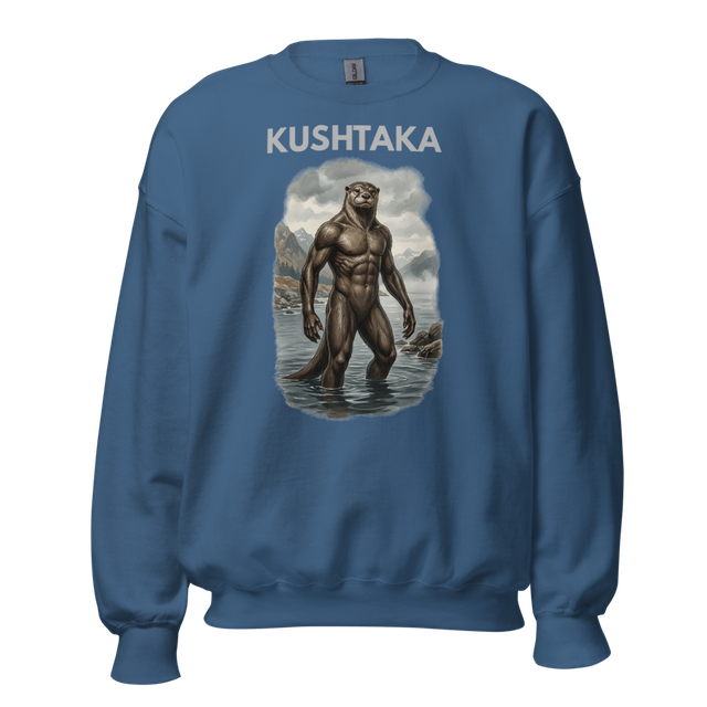 Kushtaka sweatshirt light text