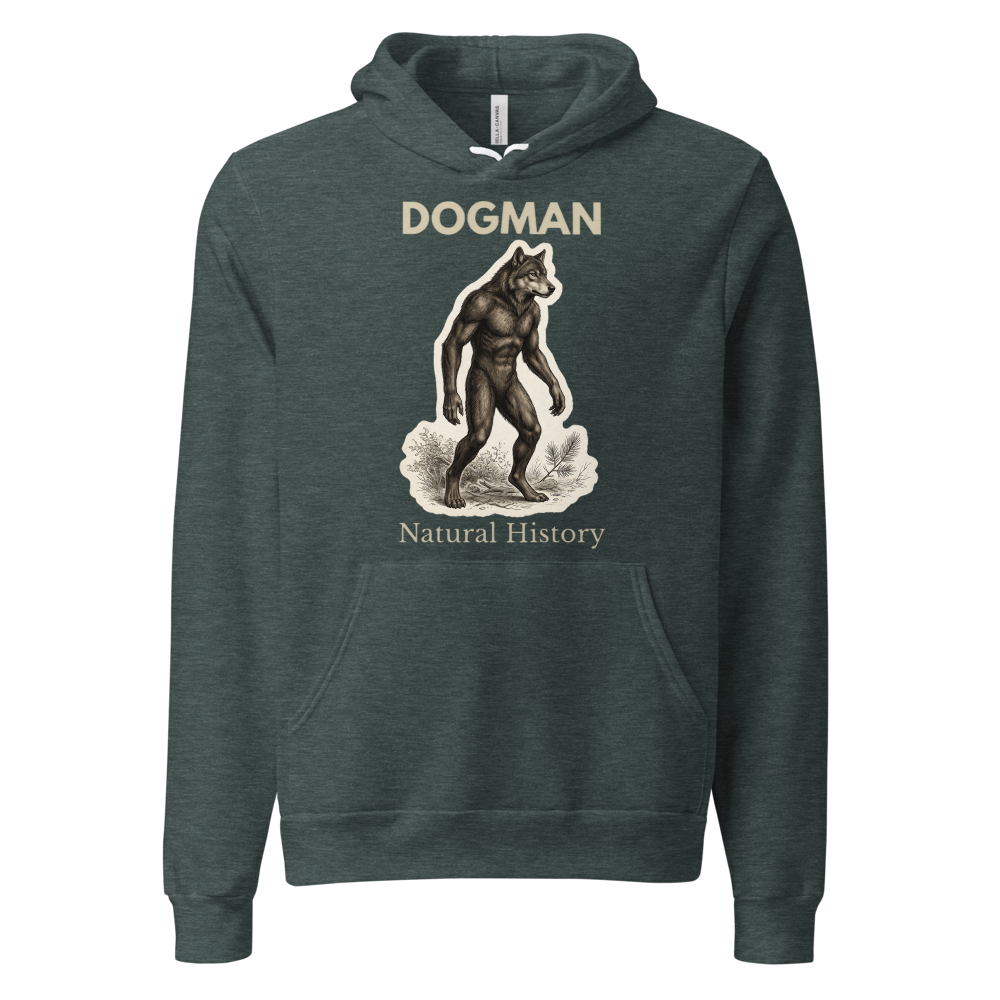 Dogman Natural History hoodie light text