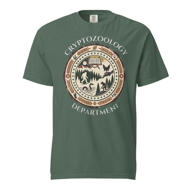 Cryptozoology Department t-shirt blue spruce