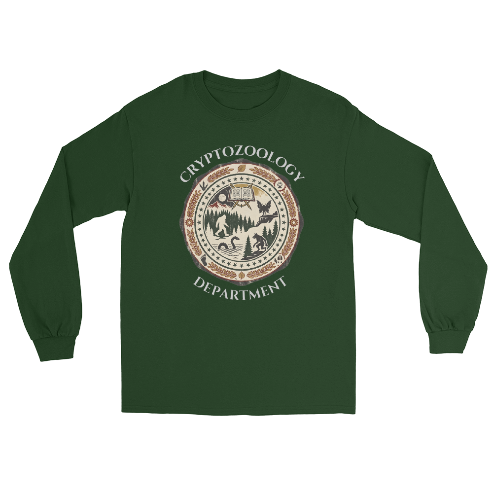 Cryptozoology Dept long sleeve - light text